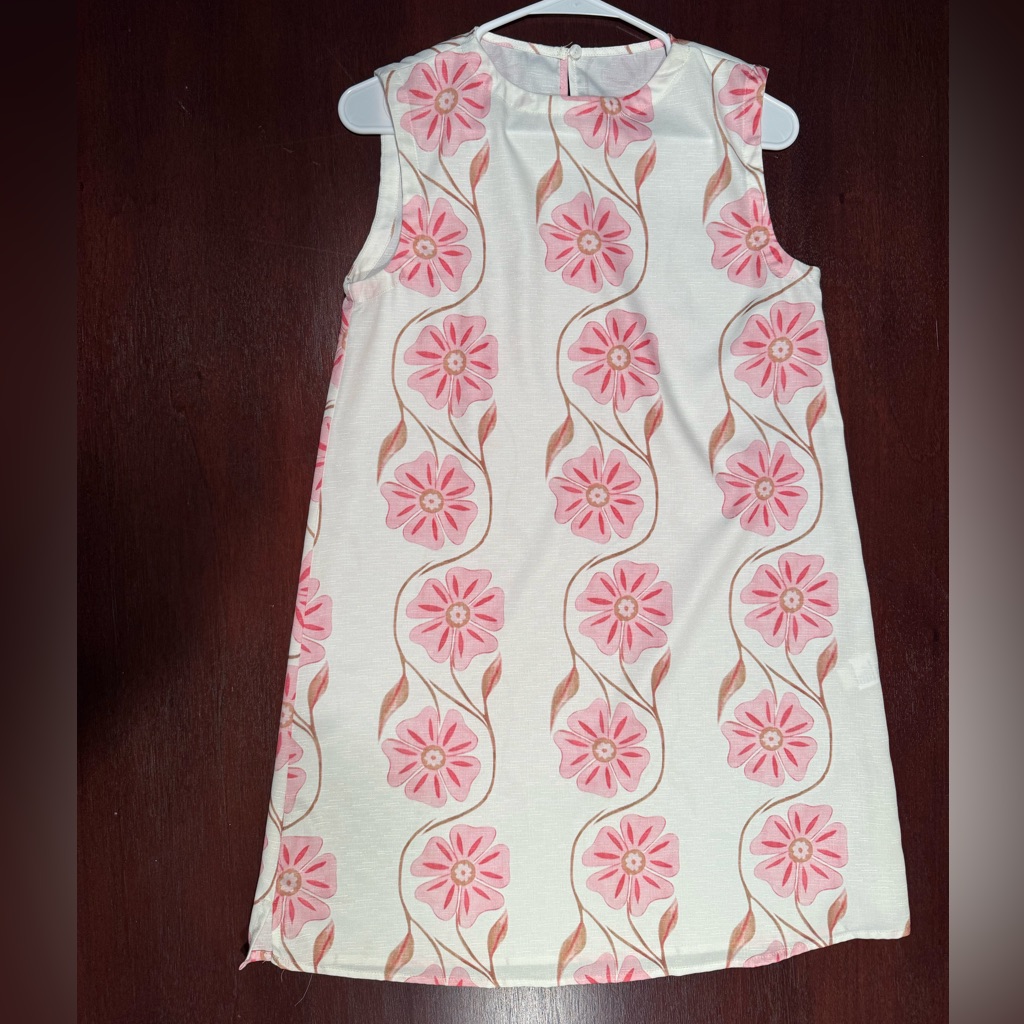 Floral Pink And White Woman’s Dress